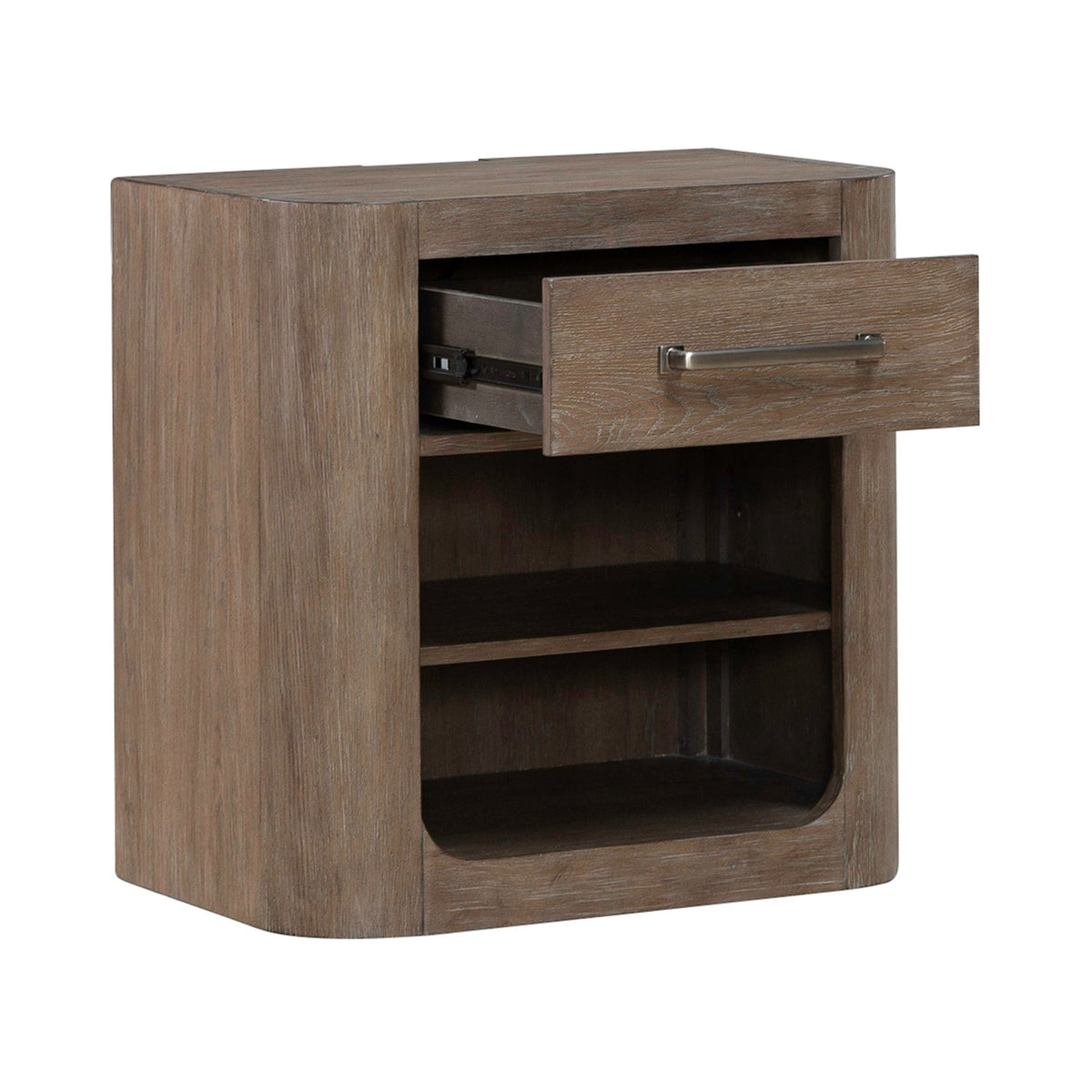 South Bend Open Nightstand w/ Charging Station