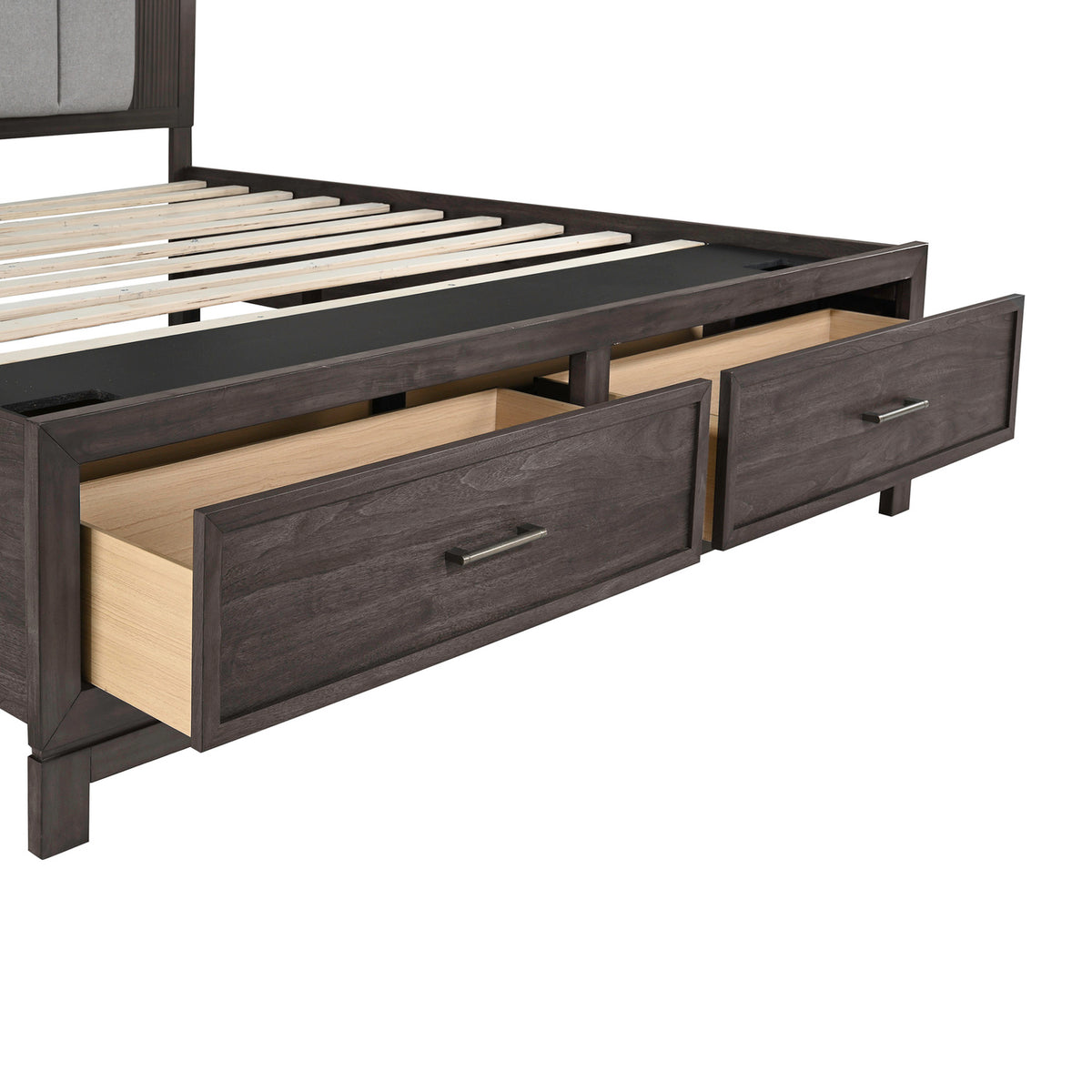 Modern Edge Queen Storage Footboard w/ Slat Roll