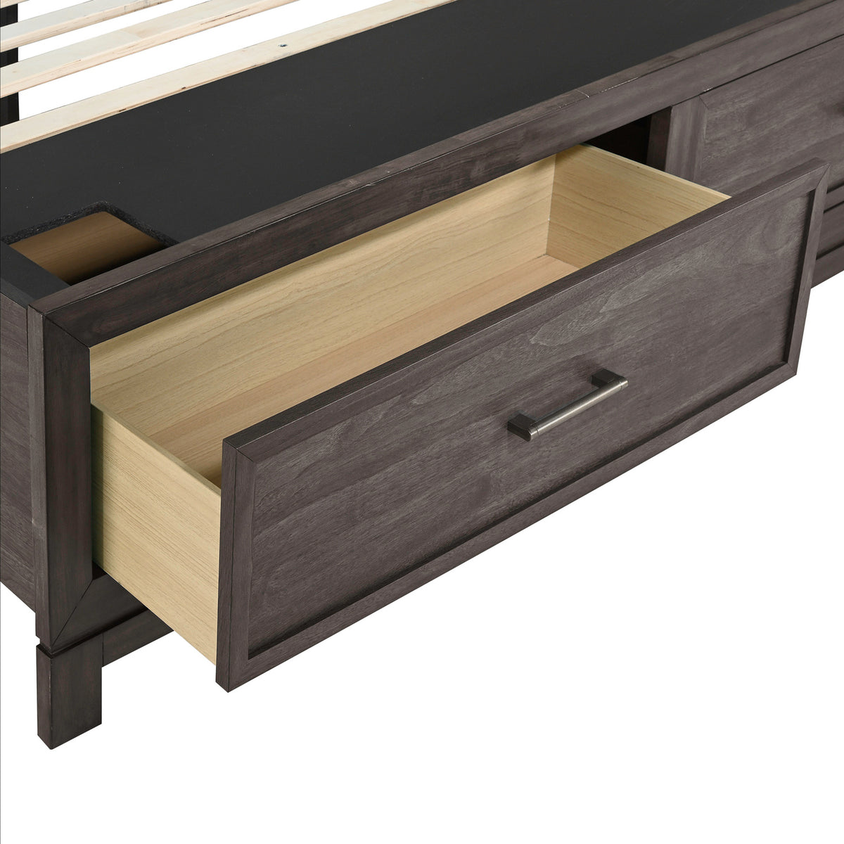 Modern Edge Queen Storage Footboard w/ Slat Roll
