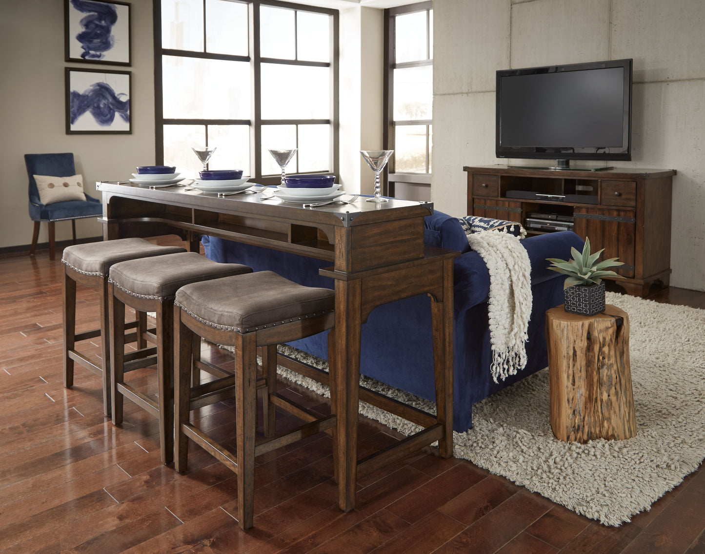 Aspen Skies 4 Piece Console Set (1-Console 3-Stools)