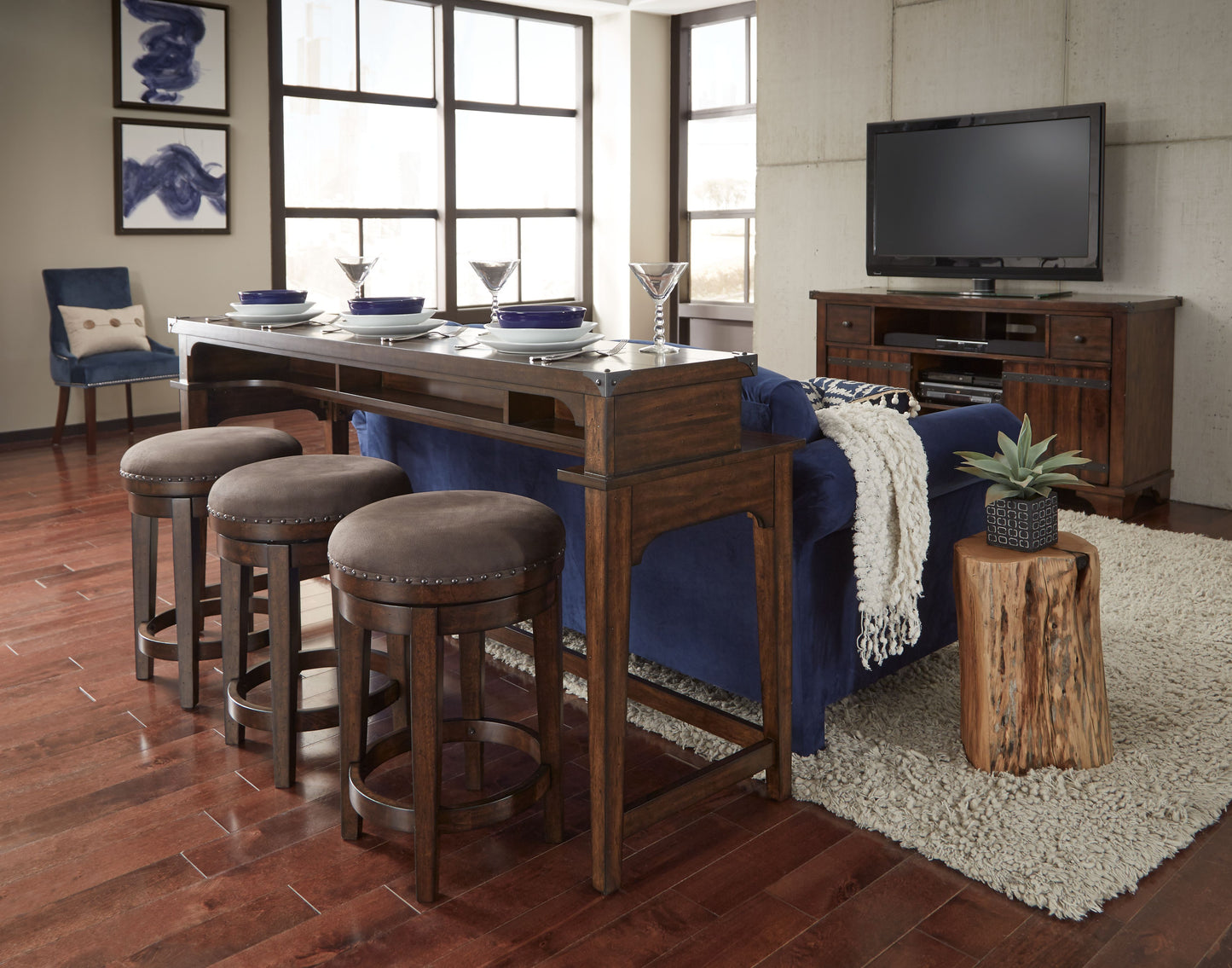 Aspen Skies 4 Piece Console Set (1-Console 3-Stools)