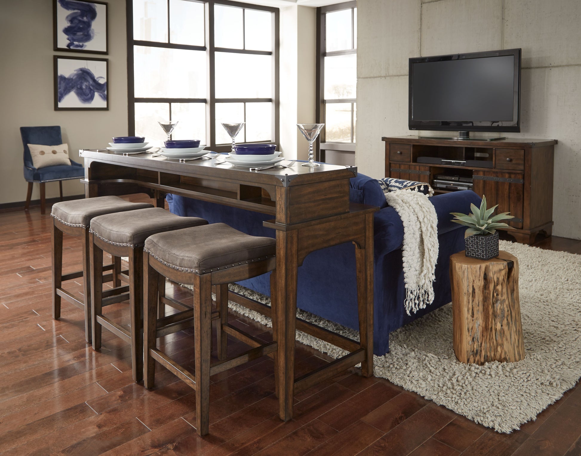 Aspen Skies Uph Console Stool