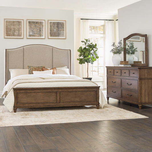 Harrison Heights Queen Shelter Bed, Dresser & Mirror