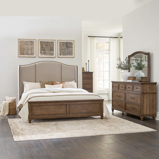 Harrison Heights Queen Shelter Bed, Dresser & Mirror, Chest