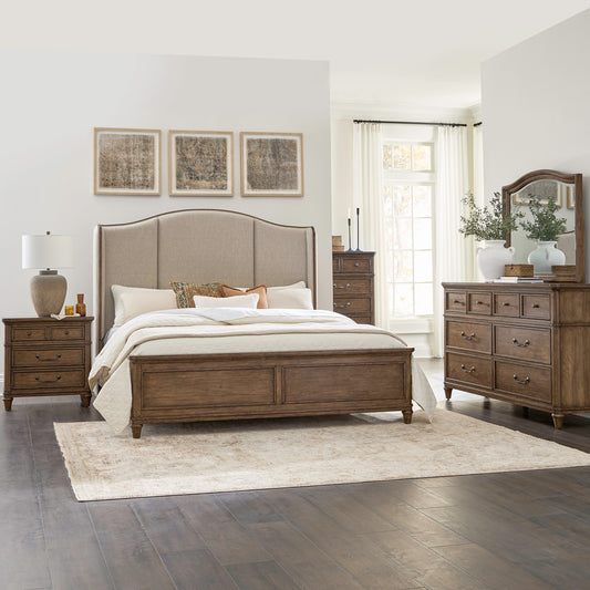 Harrison Heights Queen Shelter Bed, Dresser & Mirror, Chest, Night Stand