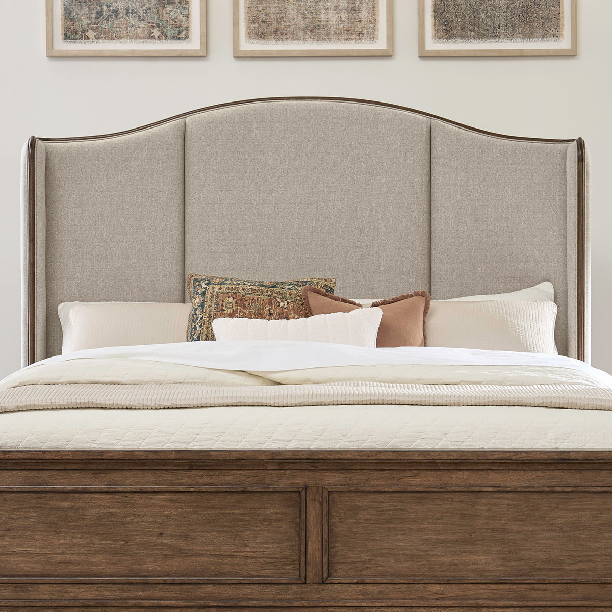Harrison Heights Queen Uph Shelter Headboard