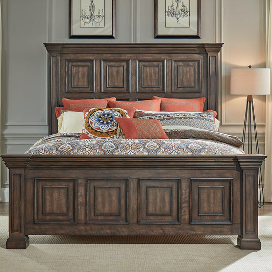 Big Valley Queen Panel Bed, 2 Night Stands