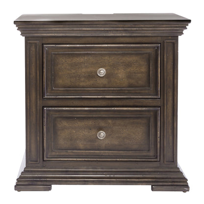 Big Valley 2 Drawer Night Stand w/ Charging Station