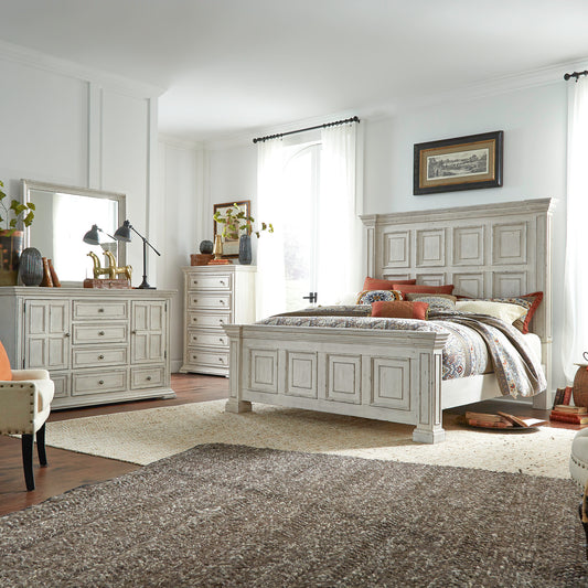 Big Valley Queen Panel Bed, Dresser & Mirror, Chest Bedroom Set (361W-BR-QPBDMC)