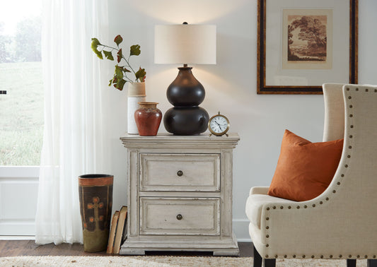 Big Valley 2 Drawer Night Stand w/ Charging Station (361W-BR61)