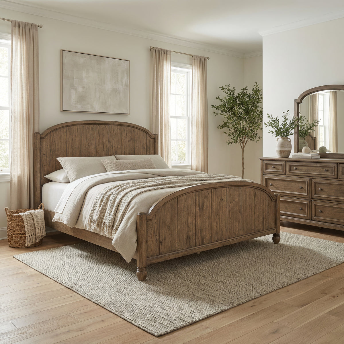 Homestead Haven Queen Poster Bed, Dresser & Mirror