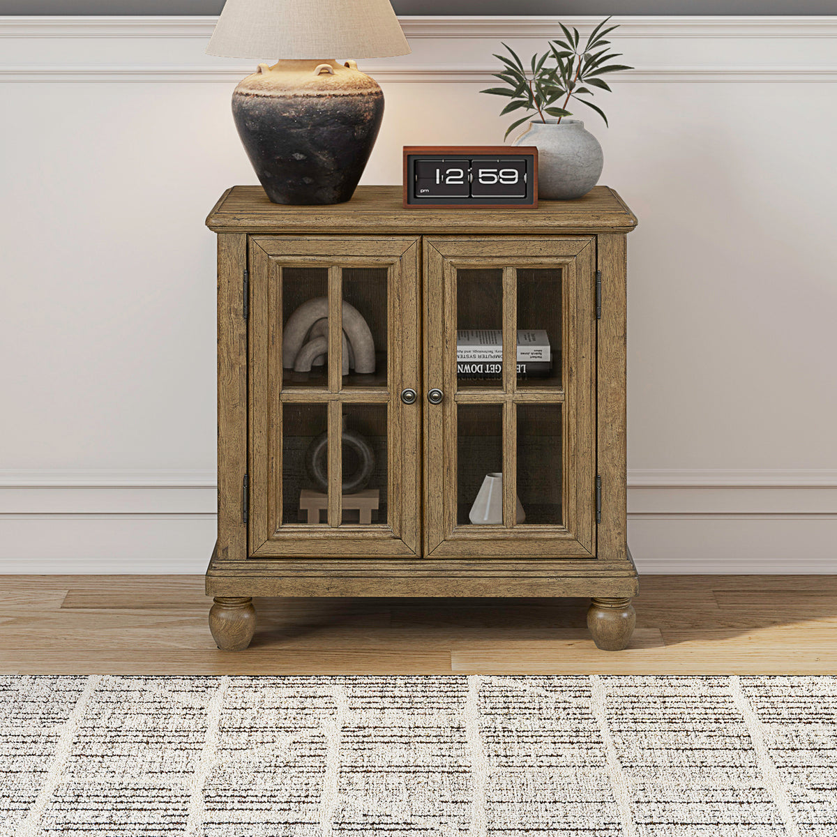 Homestead Haven Door Nightstand w/ Charging Station