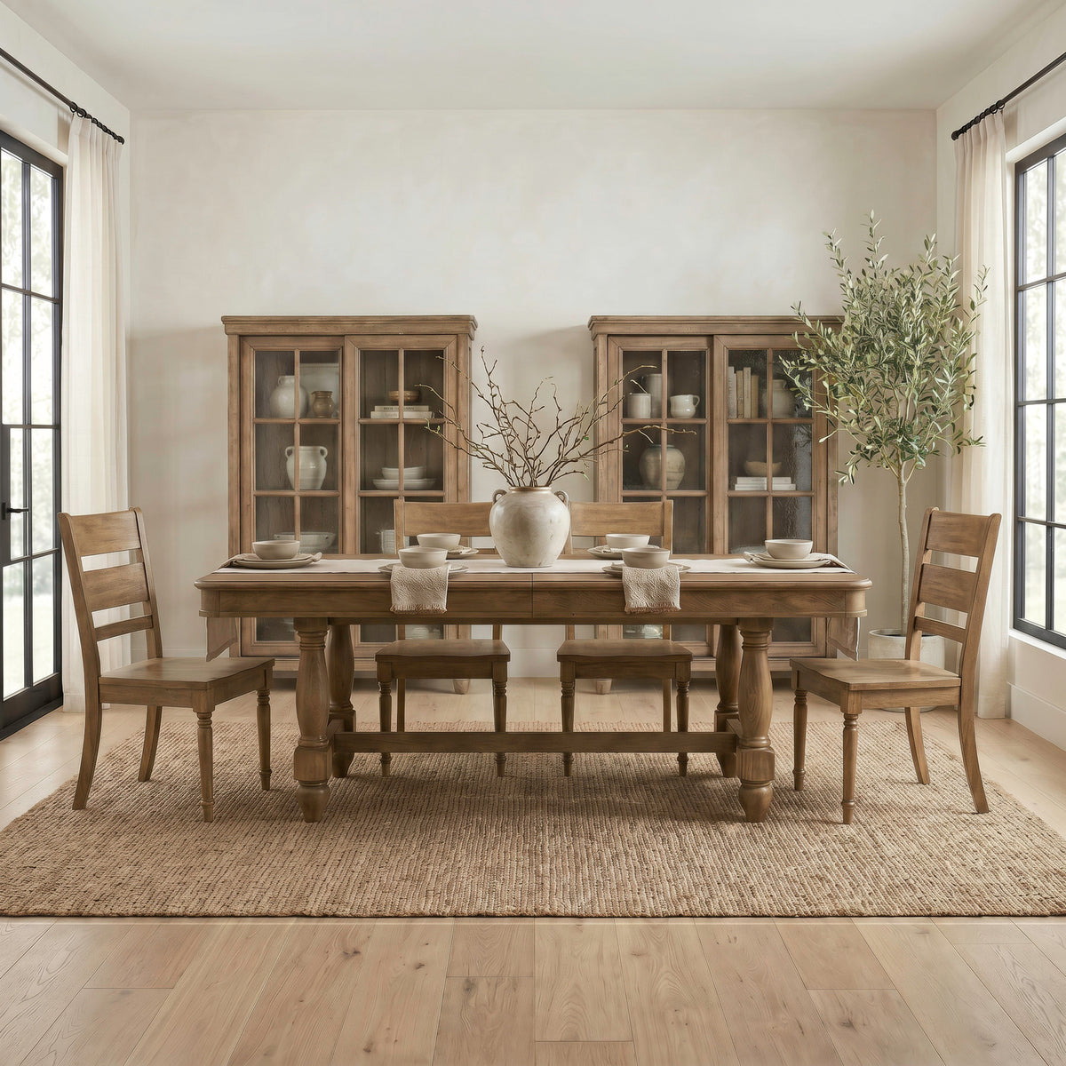 Homestead Haven 5 Piece Trestle Table Set