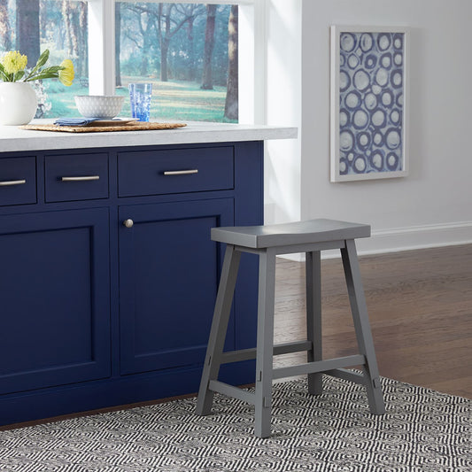 Creations 24 Inch Sawhorse Counter Stool- Gray