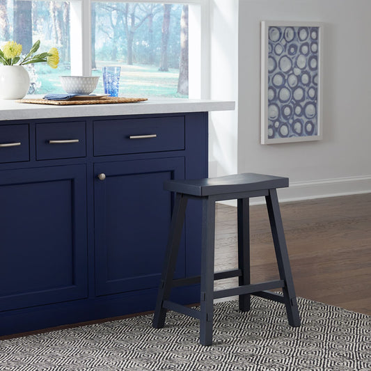 Creations 24 Inch Sawhorse Counter Stool- Navy