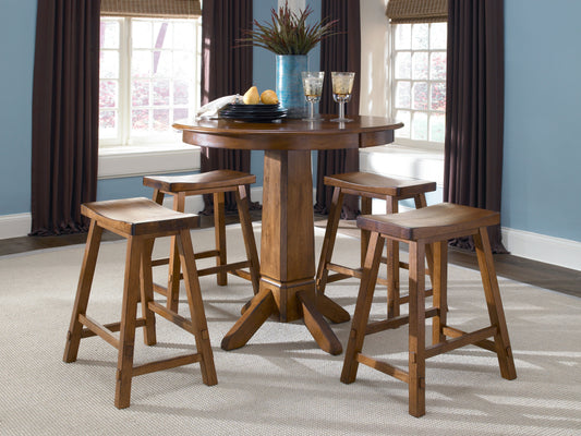 Creations 24 Inch Sawhorse Counter Stool - Tobacco (RTA)