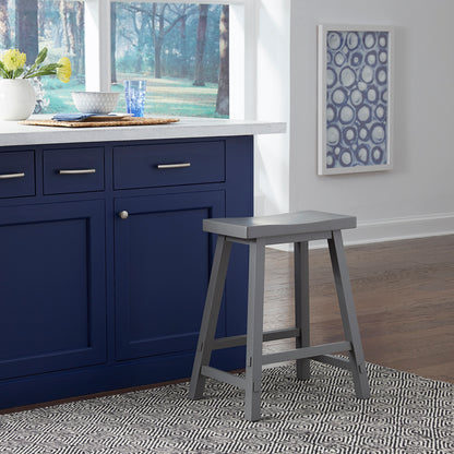 Creations 24 Inch Sawhorse Counter Stool - Gray (RTA)
