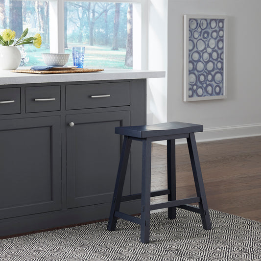 Creations 24 Inch Sawhorse Counter Stool- Navy (RTA)