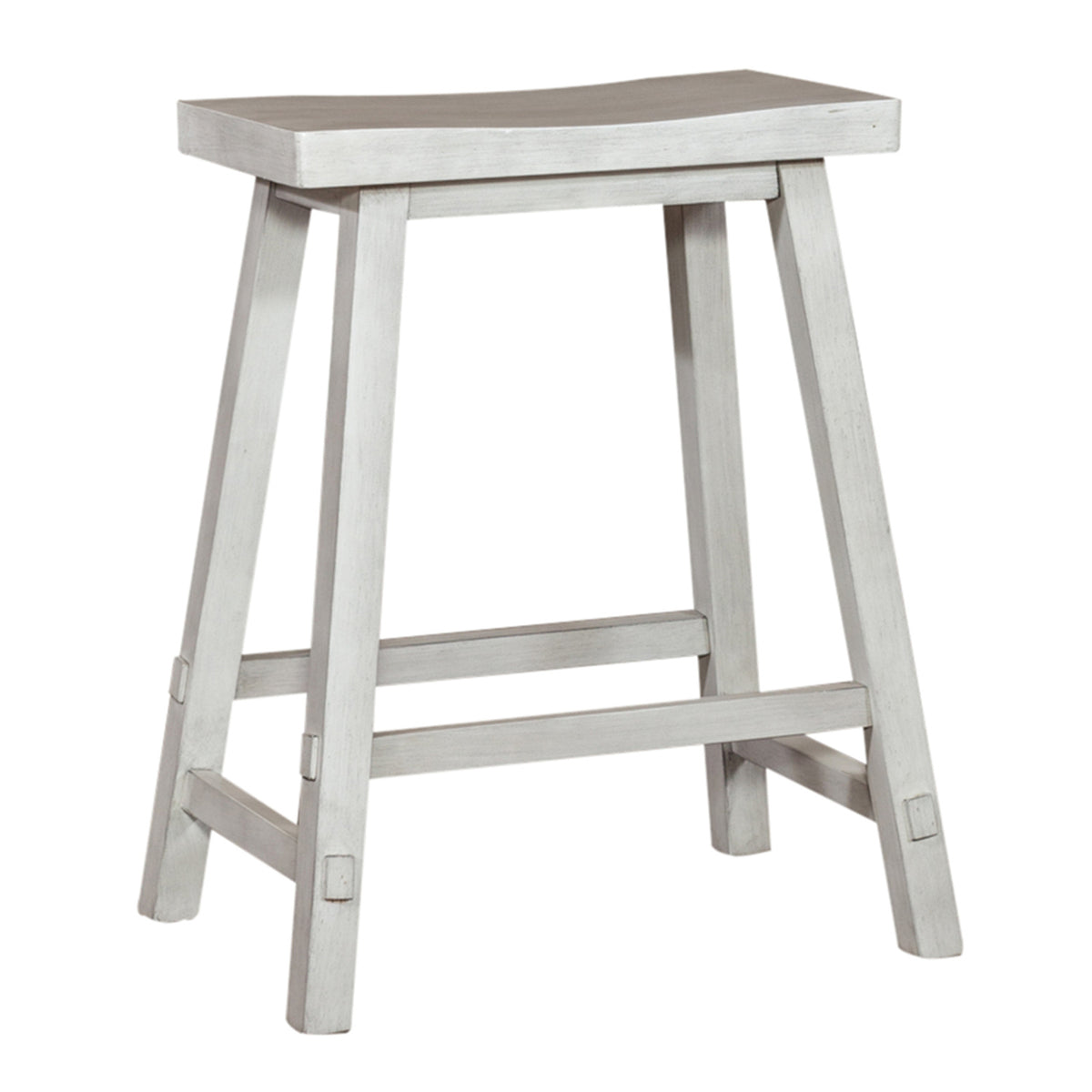 Creations 24 Inch Sawhorse Counter Stool- White (RTA)