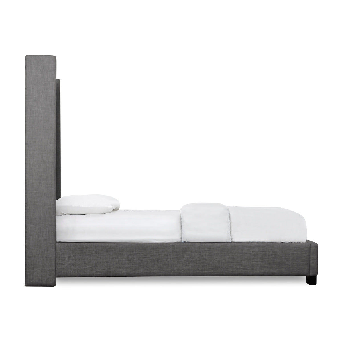 Naples Bed With Dark Gray Fabric
