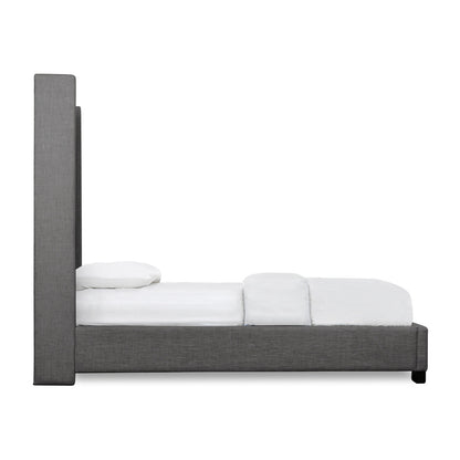 Naples Bed With Dark Gray Fabric