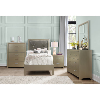 SH2212 Champagne Twin Bed