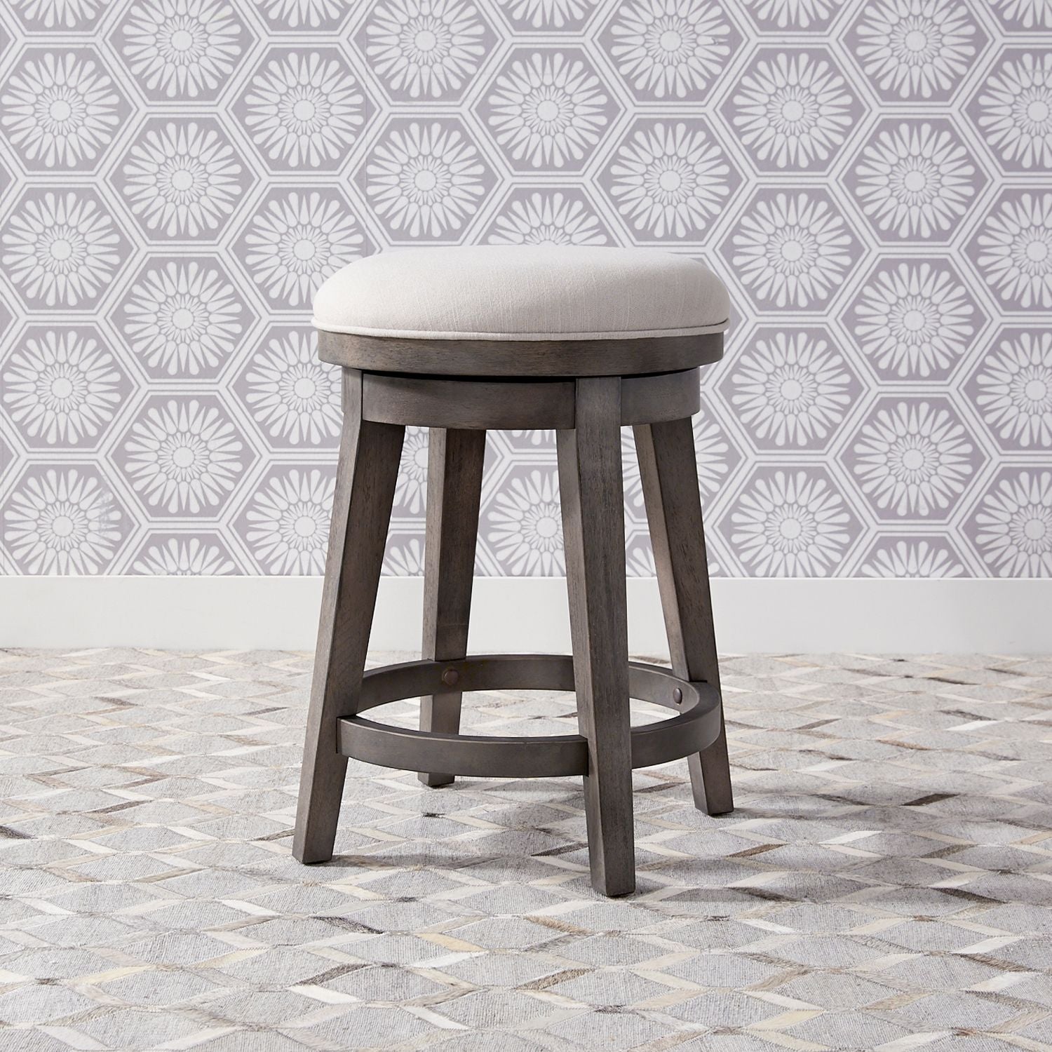 Modern Farmhouse Console Swivel Stool
