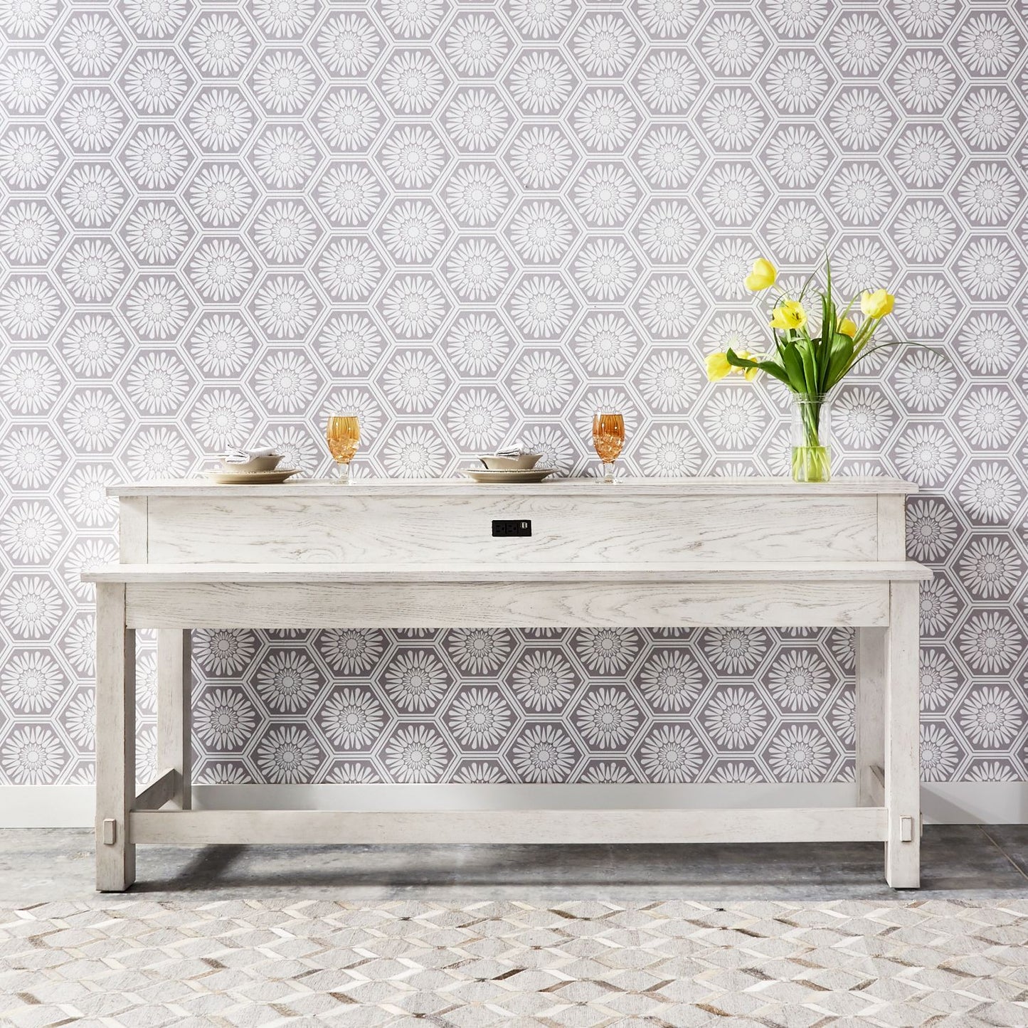 Modern Farmhouse Console Bar Table (406W-OT7837)