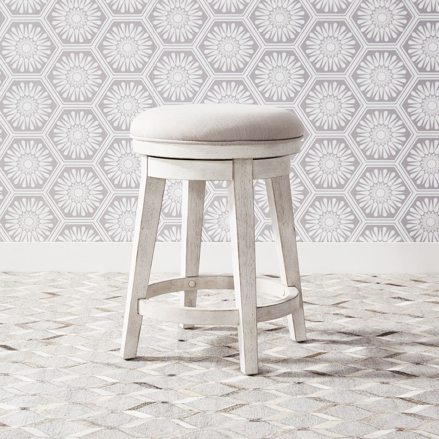 Modern Farmhouse Console Swivel Stool