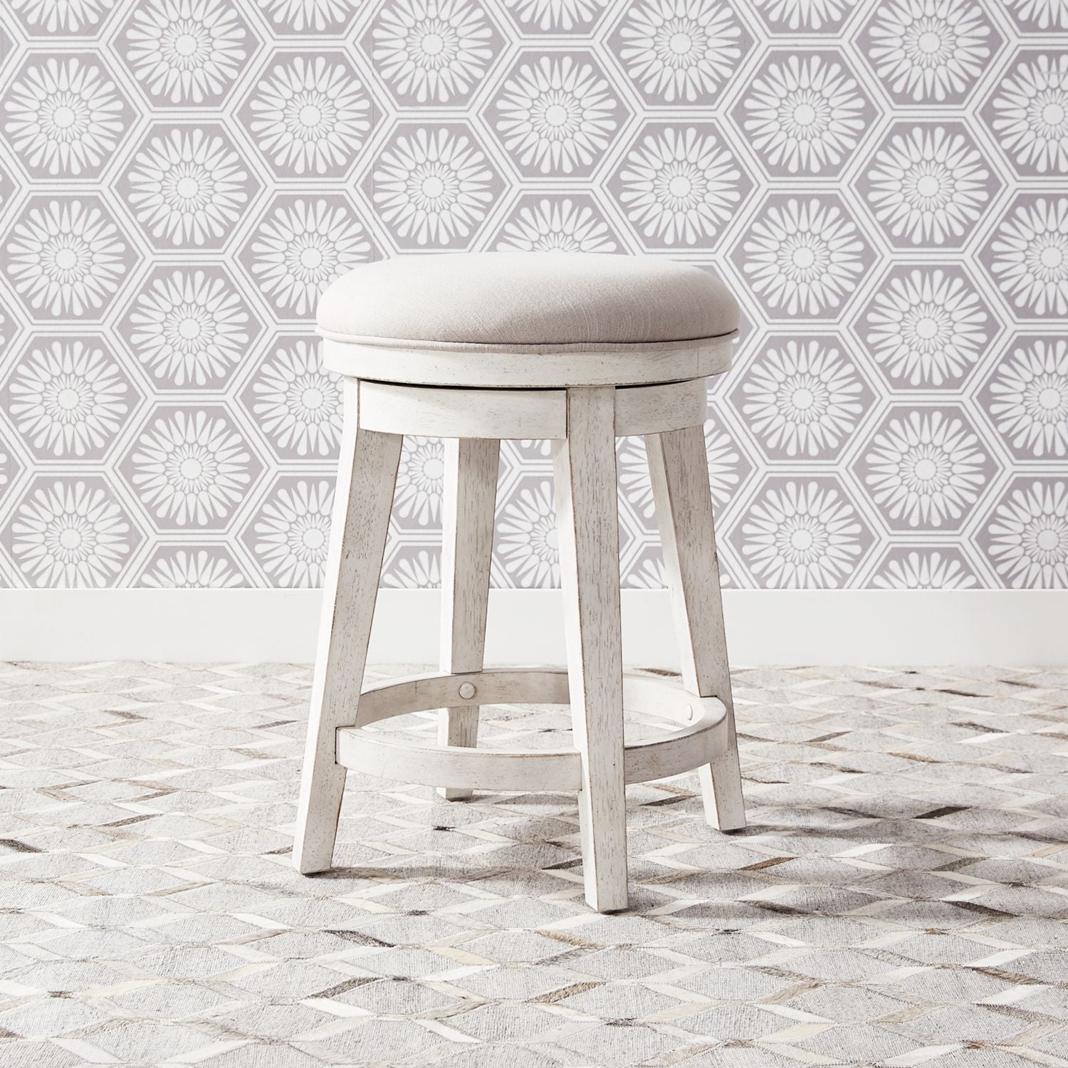 Modern Farmhouse Console Swivel Stool