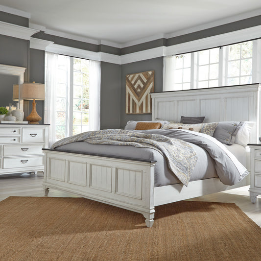 Allyson Park Queen Panel Bed, Dresser & Mirror Bedroom Set