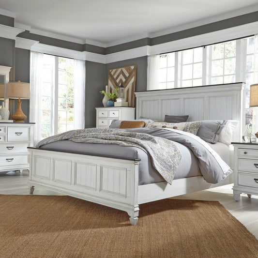 Allyson Park Queen Panel Bed, Dresser & Mirror, Chest, Night Stand Bedroom Set