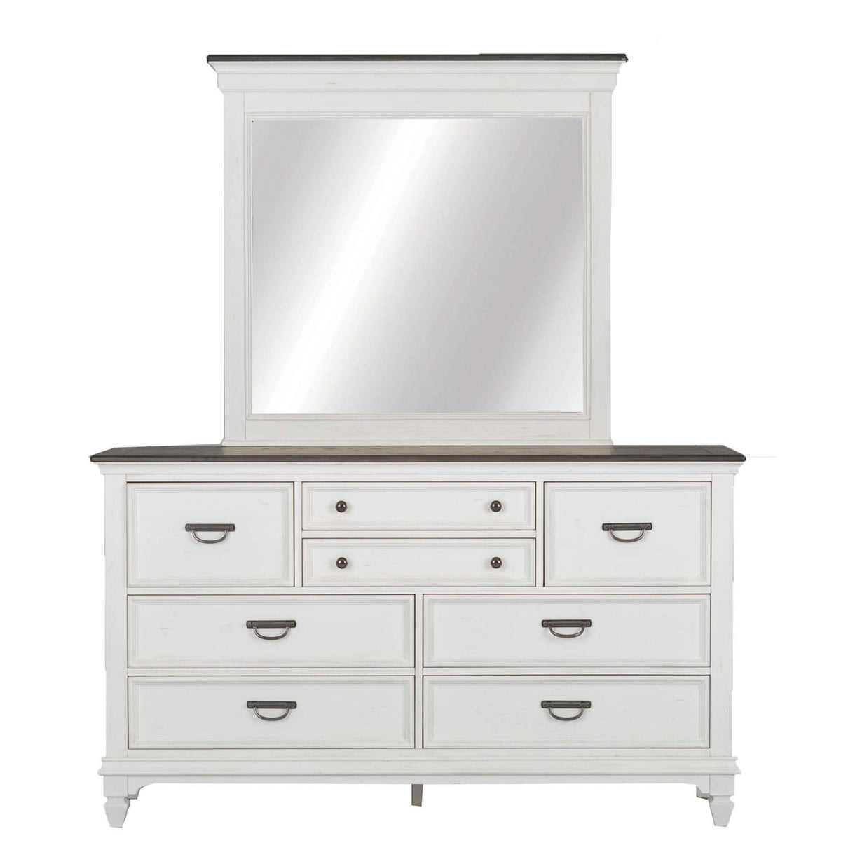 Allyson Park Queen Panel Bed, Dresser & Mirror, Night Stand Bedroom Set