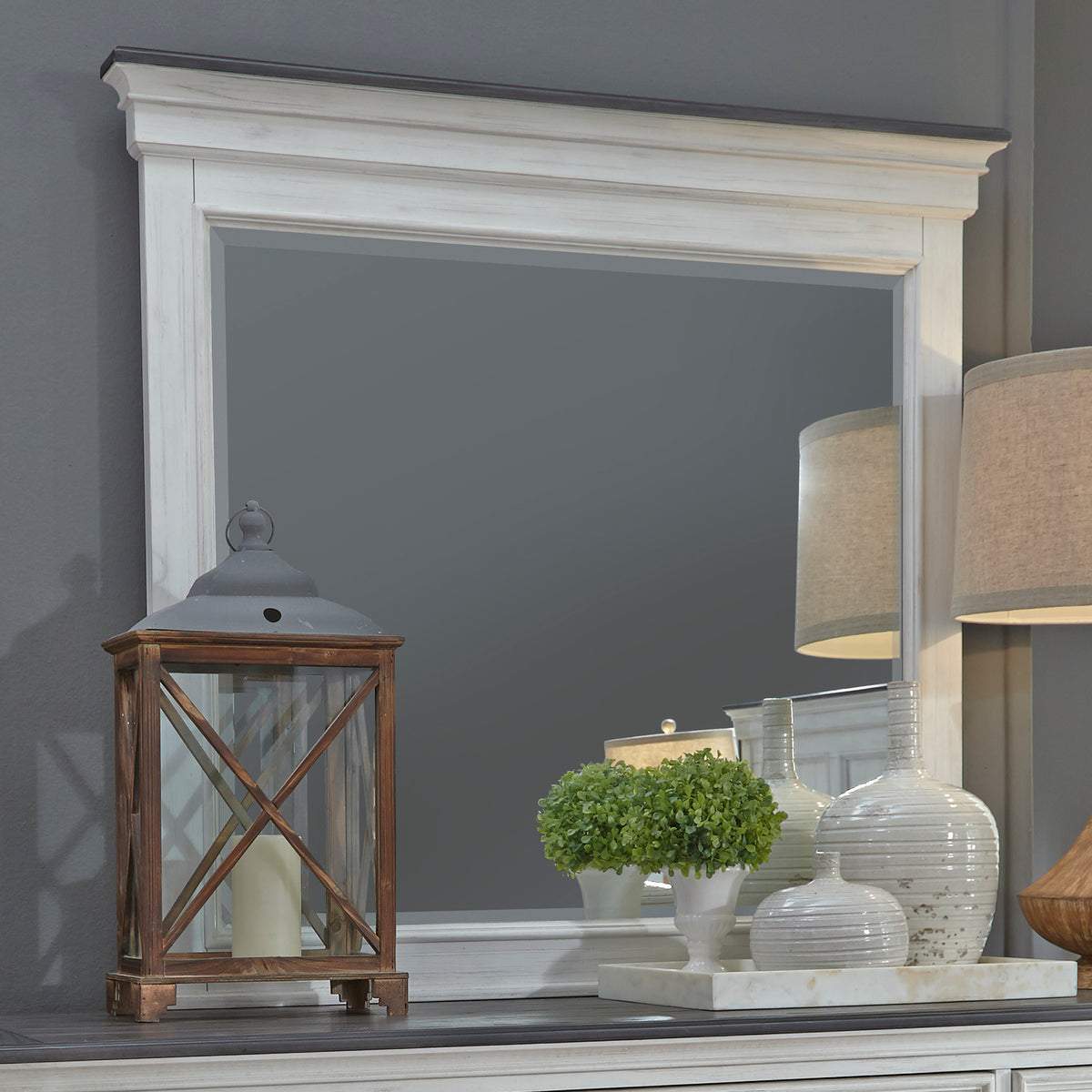 Allyson Park Crown Mirror (417-BR52)