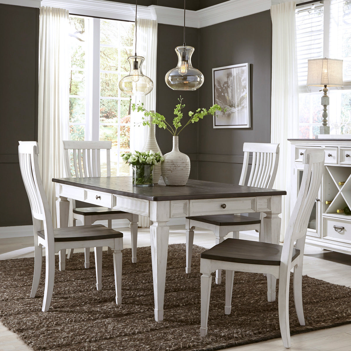 Allyson Park 5 Piece Rectangular Table Set