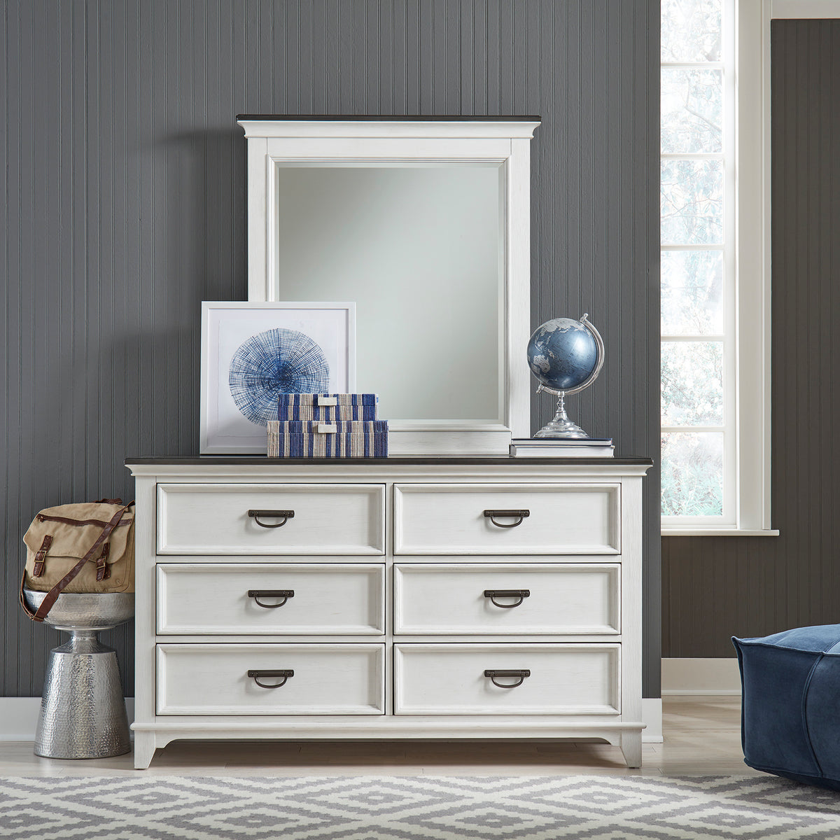 Allyson Park Youth Dresser & Mirror Bedroom Set