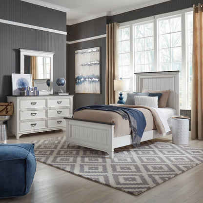 Allyson Park Youth Full Panel Bed, Dresser & Mirror Bedroom Set