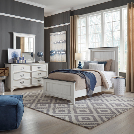 Allyson Park Youth Twin Panel Bed, Dresser & Mirror Bedroom Set