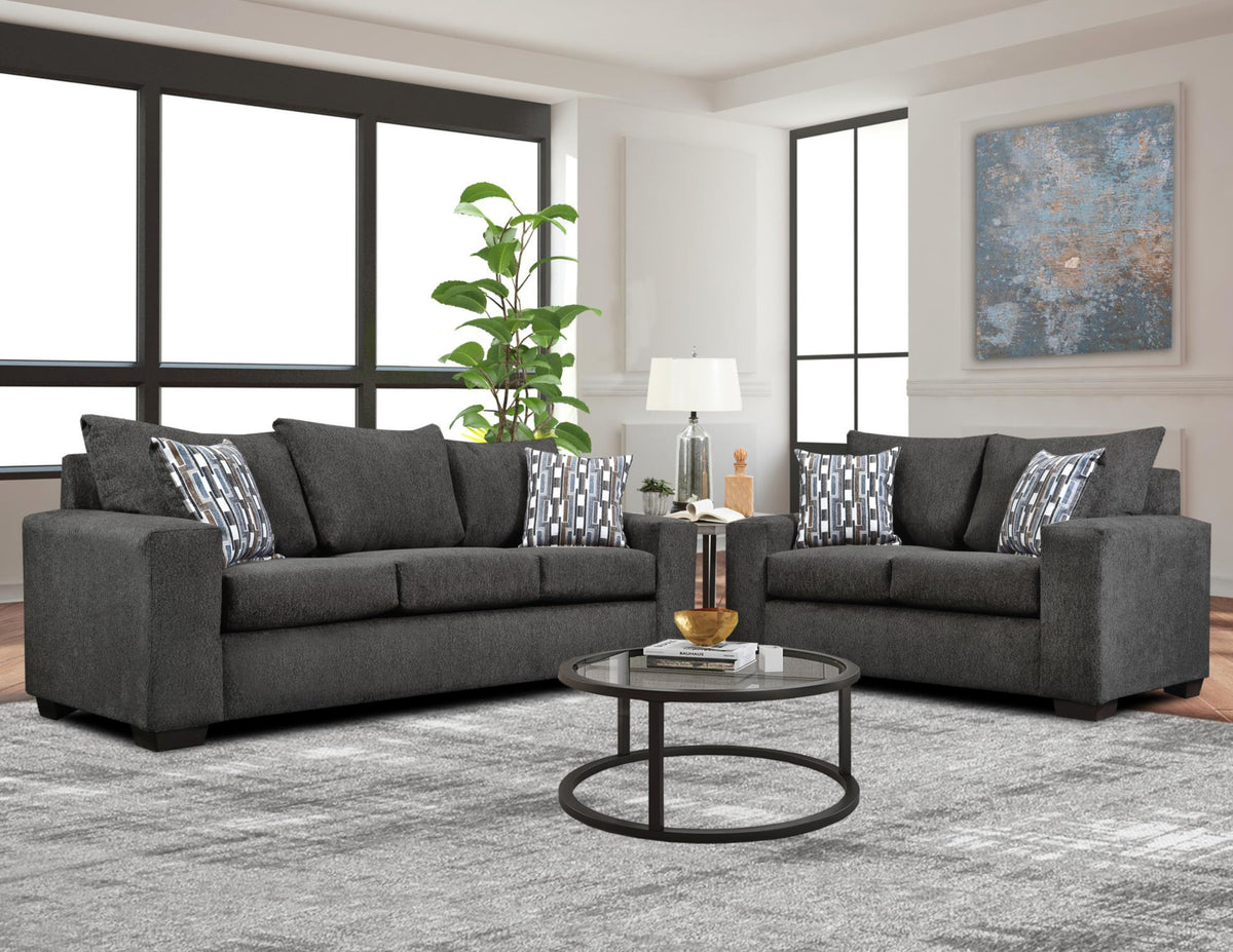 4201 Osaka Charcoal Sofa & Loveseat