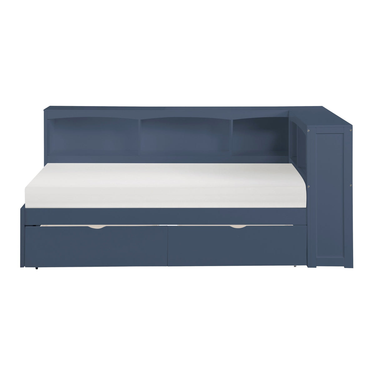 Nora Twin Bookcase Corner Platform Bed
