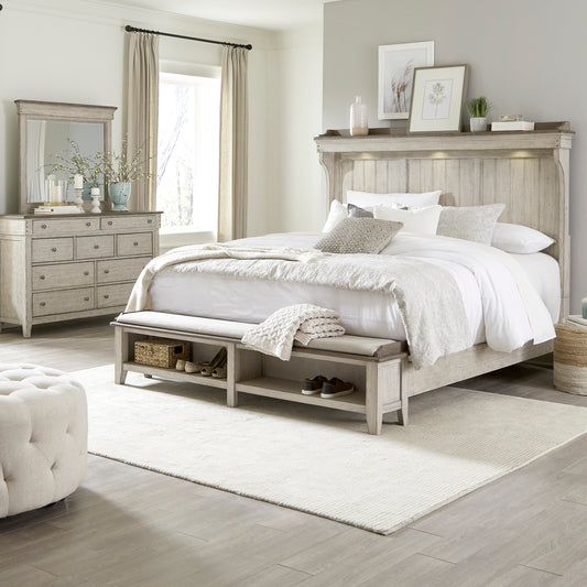 Ivy Hollow Queen Mantle Storage Bed, Dresser & Mirror Bedroom Set