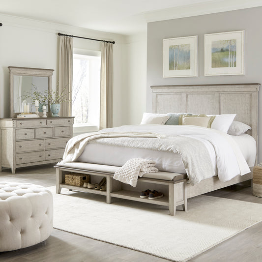 Ivy Hollow Queen Storage Bed, Dresser & Mirror Bedroom Set