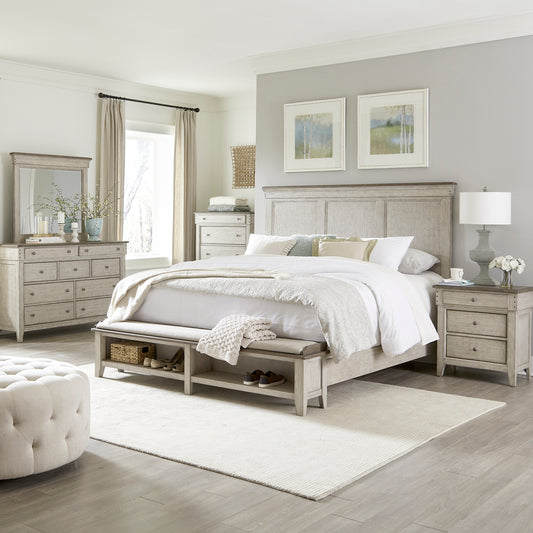Ivy Hollow Queen Storage Bed, Dresser & Mirror, Chest, Night Stand Bedroom Set