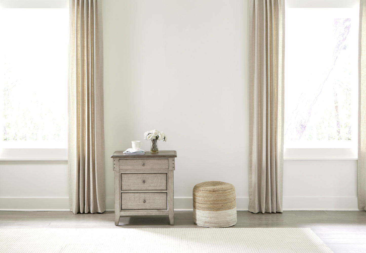 Ivy Hollow 3 Drawer Night Stand w/ Charging Station