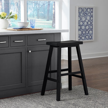 Creations 30 Inch Sawhorse Barstool - Black (RTA)