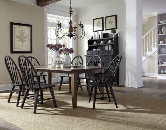 Hearthstone Ridge Windsor Back Arm Chair - Black
