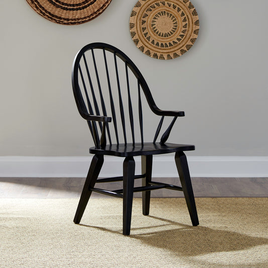 Hearthstone Ridge Windsor Back Arm Chair - Black (RTA)