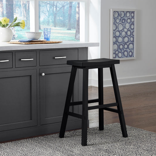 Creations 30 Inch Sawhorse Barstool - Black (RTA)