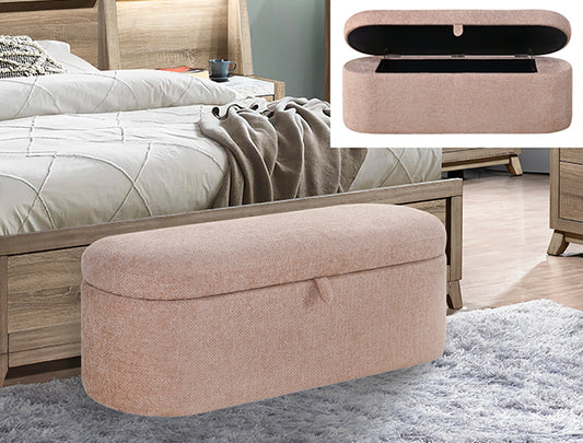 Philipa Storage Bench-Mauve Tweed (4924MV-BENCH)