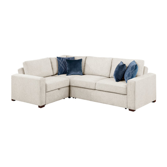 Isla 3-Piece Sectional with Pull-out Bed and Click Motion Back